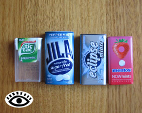 Photo of Four different brands of mint boxes that are available in Australia