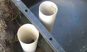 Photo of outlet protection/observation pipes