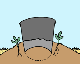 Illustration of a soak pot